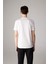 %100 Pamuk Slim Fit Dar Kesim V Yaka Basic Düz Kısa Kollu Beyaz Tişört M7668AZ24SP 13