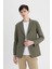 Regular Fit Ceket Yaka Düğmeli Astarlı Basic Düz Blazer Ceket B7179AX24SP 15