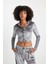 Fitted Kadife Uzun Kollu Crop Gömlek B6530AX23WN 12
