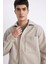 Relax Fit Polo Yaka Yün Görünümlü Gömlek Ceket B7382AX24SP 13