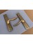 Trim Mat Antik Sarı Aynalı Oda Kapı Kolu 1 Takım Şık ve Dayanıklı 4