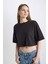 Coool Loose Fit Bisiklet Yaka Basic Düz Kısa Kollu Tişört X2381AZ24SM 10