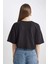 Coool Loose Fit Bisiklet Yaka Basic Düz Kısa Kollu Tişört X2381AZ24SM 12