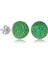 Gümüş Yeşil Kristal Çivili Kadın Küpe (BC-EA40BC) 1