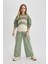 Kız Çocuk Wide Leg Geniş Bol Paça Kargo Eşofman Altı B6402A824SP 12