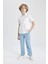 Erkek Çocuk Straight Fit Düz Paça Basic Düz Jean Pantolon B5740A824SM 6