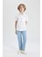 Erkek Çocuk Straight Fit Düz Paça Basic Düz Jean Pantolon B5740A824SM 8