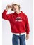 Erkek Çocuk Bordo Regular Fit Düz Kesim Basic Düz Kapüşonlu Sweatshirt B7821A8NS 7