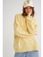 6913 Kadın Salaş Yumuşak Dokulu Oversize Triko Kazak Sarı 4