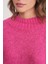 6700 Kadın Dik Yaka Balon Triko Kazak Fuşya 5