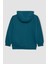 Erkek Çocuk Mavi Regular Fit Düz Kesim Basic Düz Kapüşonlu Sweatshirt B7773A8NS 18