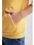 Erkek Çocuk Sarı Regular Fit Düz Kesim Basic Düz Kapüşonlu Sweatshirt B7773A8NS 14