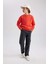 Erkek Çocuk Turuncu Regular Fit Düz Kesim Basic Düz Kapüşonlu Sweatshirt B7772A8NS 8
