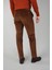 Kahve Kadife Pamuk Modal Likralı Esnek Rahat 4 Cepli Erkek Pantolon PNS24K24008_D11 2