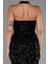 Halter Yaka Midi Taşlı Abiye Elbise ABK2437 4