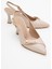 Kadın Tokalı Açık Topuklu Ayakkabı Ten Cilt 1