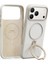 Apple iPhone 17 Pro O Stand Spin Silicone Serisi Magsafe Kılıf - Beyaz 2