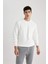 %100 Pamuk Regular Fit Bisiklet Yaka Dokulu Cepli Sweatshirt B6497AX24SP 16