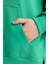 Kadın Yeşil Oversize Fit Geniş Kesim Polo Yaka Düz Basic Pamuklu Sweatshirt B7834AXNS 14
