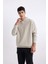 Oversize Geniş Kalıp Kapüşonlu Kapitone Sweatshirt B6492AX24SP 13