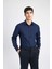 %100 Pamuk Slim Fit Dar Kesim İtalyan Yaka Non Iron Ütü Gerektirmeyen Uzun Kollu Gömlek A7803AX24SP 6