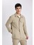 Regular Fit Polo Yaka Çıtçıt Kapamalı Cepli Teknik Gömlek Ceket B7396AX24SP 14
