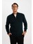 Standart Fit Normal Kesim Dik Yaka Fermuarlı Basic Düz Triko Kazak A5184AX24AU 10