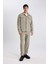 Yazlık Kumaş Pantolon Tapered Fit Normal Kesim Düz Paça Her Yöne Esneyen B6584AX24SP 10
