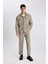 Yazlık Kumaş Pantolon Tapered Fit Normal Kesim Düz Paça Her Yöne Esneyen B6584AX24SP 11