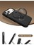 Apple iPhone 17 Pro O Stand Spin Silicone Serisi Magsafe Kılıf - Siyah 4