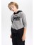Erkek Çocuk Baskılı Kapüşonlu Kalın Sweatshirt B9001A823CW 9