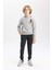 Erkek Çocuk Baskılı Kapüşonlu Kalın Sweatshirt B9012A823CW 7