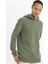 Regular Fit Kapüşonlu Yıkamalı Soluk Efektli Basic Düz Sweatshirt B9220AX23WN 6