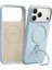 Apple iPhone 17 Pro Max O Stand Spin Silicone Serisi Magsafe Kılıf - Açık Mavi 2