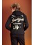 Erkek Çocuk Oversize Geniş Kalıp Kapüşonlu Sırt Baskılı Sweatshirt B6135A824SP 9