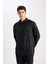 Regular Fit Uzun Kollu Siyah Gömlek B8951AX23WN 12