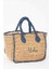Kadın Yazı İşlemeli Hasır El Çantası B9278AXNS 7