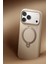 Apple iPhone 17 Pro O Stand Spin Silicone Serisi Magsafe Kılıf - Krem 3