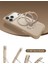 Apple iPhone 17 Pro O Stand Spin Silicone Serisi Magsafe Kılıf - Krem 4