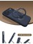 Apple iPhone 17 Pro O Stand Spin Silicone Serisi Magsafe Kılıf - Lacivert 4