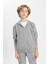 Erkek Çocuk Kapüşonlu Fermuarlı Basic Düz Sweatshirt B6449A824SP 6