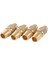 1/4 Inçlik Kimlik Hortumu Için 4pcs Pirinç Pnömatik Replasman Montajı x 1/4 Inç Npt Sert, Katı Pirinç Yeniden Kullanılabilir Hava Hortumu Ekleyici (Yurt Dışından) 4