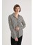 Regular Fit Uzun Kollu Desenli Gömlek I8266AZ24SP 10