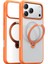 Apple iPhone 17 Pro O Stand Spin Serisi Magsafe Kılıf - Turuncu 1