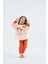 Kız Çocuk Tavşan Desenli Uzun Kollu Açık Somon Pijama Takımı C0T3N98 1