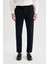 Twill Yazlık Kumaş Pantolon Tapered Fit Normal Kesim Cepli Basic Düz Keten Karışımlı Duble Paça B6585AX24SP 11