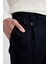 Twill Yazlık Kumaş Pantolon Tapered Fit Normal Kesim Cepli Basic Düz Keten Karışımlı Duble Paça B6585AX24SP 12