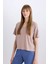 Regular Fit V Yaka Casual Kısa Kollu Pijama Üstü-Fall in Love B6181AX24SP 10