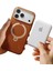 Apple iPhone 17 Pro Max O Stand Spin Vegskin Serisi Magsafe Kılıf - Kahverengi 4
