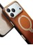 Apple iPhone 17 Pro Max O Stand Spin Vegskin Serisi Magsafe Kılıf - Kahverengi 5